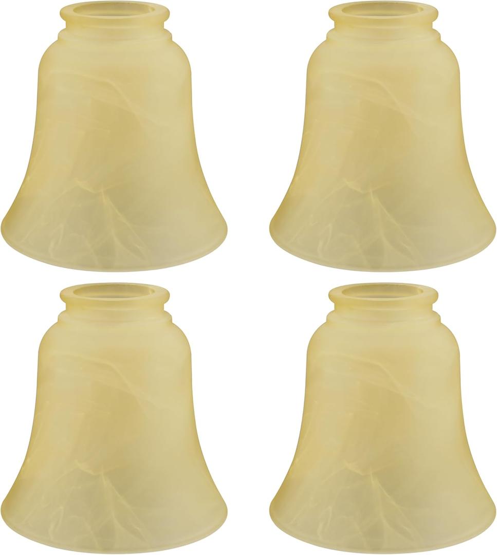 Aspen Creative 23109-4 Transitional Style Bell Shaped Antique Shade, 2-1/8" Fitter Size, 4-1/2" high x 4-5/8" Diameter, 4 Pack Replacement Glass Aspen Creative 23109-4 Transitional Style Bell Shaped Antique Shade, 2-1/8" Fitter Size, 4-1/2" high x 4-5/8" Diameter, 4 Pack Replacement Glass
