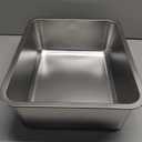 Stainless Steel Litter Box with High Sided, Metal Cat Litter Box, Odor-Free, Non-Stick Litterbox Pan, Easy to Clean Pet Supplies Toilet Tray for Indoor Cats, Kittens or Multicat Homes