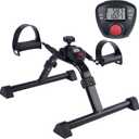 Vaunn Under Desk Bike Pedal Exerciser Ergometer with LCD Display Mini Pedal Exerciser for Arm & Leg Workout, Folding Desk Cycle for Home Office, Physical Therapy & Low Impact Cardio