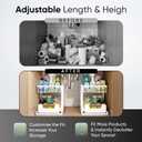 Under Sink Organizer 2-Pack, Metal Under Sink Organizer for Kitchen & Bathroom, Multi-Use Under Sink Storage Rack for Cleaning Supplies and Bathroom Essentials (White)