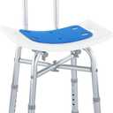 Shower Chair for Inside Shower - Height Adjustable Shower Seat with Back, Tool Free Assembly Bathroom Stool, Anti Slip Resistant Shower Chair for Elderly and Disabled (300lb, Grey)