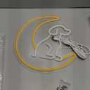 Dog Neon Signs, LED Neon Sign for Wall Decor, Animal 3D Wall Art, Moon Neon Sign, Cool Puppy Neon Light Signs for Bedroom, Living Room, Loss of Dog Memorial Gifts