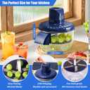 Large Electric Grape Peeler, 1500mAh Rechargeable Battery, Stainless Steel Blades, Suitable for Grapes, Tomatoes, Cherries, Garlic, Multifunctional Kitchen Peeling Tool, Blue