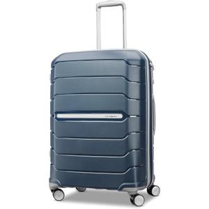 Samsonite Freeform 24-Inch Medium Luggage with Dual 360 Spinner Wheels - Checked Suitcase - TSA Lock, Airline-Approved - Lightweight Durable Polypropylene Expandable Hardshell - Navy