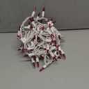 Novelty Lights 11 Feet 50 Bulb Incandescent Mini Light String, Red with 2.5-Inch Spacing on White Wire, UL Listed Commercial Grade Indoor/Outdoor Mini Lights, Connectable End-to-End