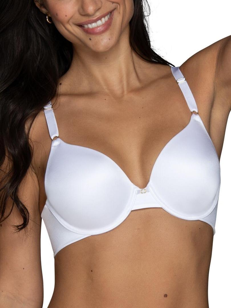 Vanity Fair Women's Full Coverage Beauty Back Smoothing Bra, 4-Way Stretch Fabric, Lightly Lined Cups 38C