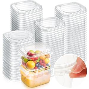 50 Pack 40 oz Tamper Proof Clear Deli Containers with Lid Disposable Square Plastic Deli Sandwich Tiramisu Airtight Meal Container for Refrigerator Dishwasher Microwave Take out Kitchen