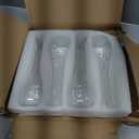 VIVIRENOIR Glass Tall Bud Vases for Centerpieces, Ribbed Flower Vase in Bulk Set of 4, Modern 8" Slim Floral VaseS for Wedding Party Dining Table Decor