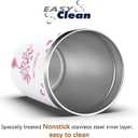 Ideus 20 oz Tumbler, Travel Coffee Mug with Splash Proof Sliding Lid, Double Wall Stainless Steel Vacuum Insulated Coffee Mug for Home and Office, Keep Beverages Hot or Cold, Pink Ribbon