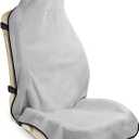 Waterproof Seat Cover Towel, Premium Sweat Carseat Protector, Perfect for Universal Anti-Slip Car Truck SUV Seat, Great for Surfing Yoga Gym Workout, Gray