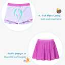 AIDEAONE Girls Swimsuit Two Piece Tankini Skirt Set with Boyshort Summer Beach Bathing Suit Size 6-14 (8-9 Years, C-pink Butterflies)