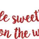 Red Glitter A Little Sweetheart is on the Way Banner, Welcome Little Sweetheart Baby Shower Supplies, Valentine's Themed Baby Shower Party Decorations Supplies