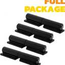 4PACK Gate Hinge, Heavy Duty (7"), Weld-On Install, Wood/Metal Fence - Black