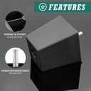 M8-1.25 Metric Thread Bolts Plastic Furniture Legs 3 Inch Black Square Sofa Feet with Plate Nuts - Couch Feet Replacement - Couch Legs Set of 8