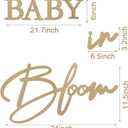 Baby in Bloom Sign, 16x24 Felt Letter Baby Shower Sign Baby in Bloom Party Decor Backdrop for Boy or Girl Baby Shower Gender Reveal 1st Birthday - Gillter Gold