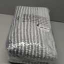 BSICPRO Bathroom Rugs Sets 3 Piece, Toilet Rugs U-Shaped Contour Bath Mat Set, Long Striped Absorbent Non Slip Chenille Shower Mat, Gray (20"x47"+16"x24"+ U Shape 20"x24", Grey)