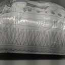 Queen Size Comforter Set 7 Pieces, Boho Grey White Geometric Striped Comforter for King Bed in a Bag, Soft Microfiber Bedding Set with Pillowcases, Flat Sheet, Fitted Sheet, Pillow Shams