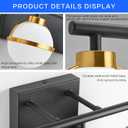 SOLFART 3 Lights Vanity Light Bathroom Light Fixtures Over Mirror in Brass Black Vanity Lights for Bathroom Vintage Lights Wall Sconces