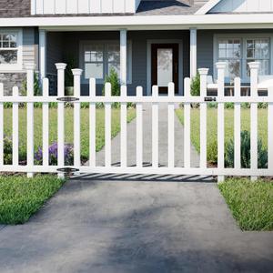 Zippity Madison Picket Gate, White Vinyl DIY No Dig Kit
2.5ftH x 5.1ftW, 1 Gate, ZP19028
