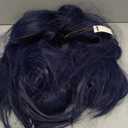 Half and Half Long Straight Blue Black Anime Wig with Bangs 31.5'' Dark Blue Nin-ja Costume Wigs Synthetic Hair for Women Halloween Party Daily