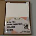 50 Sheets 130lb Cream Cardstock, 8.5" x 11", Extra Heavy Duty Off-White Paper for Card Base DIY Craft Card Making, 130LB Cover 350 GSM