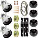 Mower Deck Rebuild Kit for Cub Cadet RZT 50 inch Zero Turn Troy Bilt RZT50 Mowers 618-04125 918-04125, RZT-50 RZT-50VT Troy-Bilt Mustang XP ZT50 ZT-50 Blade Spindle Pulley Belt Idler WheelsF