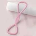 Figure 8 Resistance Bands for Women & Men  15LB Silicone Pull Rope for Shoulder, Back & Arm Workout  Non-Slip Handles, Home Gym, Yoga & Physical Therapy  Toning, Posture Correction (Pink)