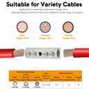 4 Gauge Wire Butt Connectors 6 PCS Tinned Brass Mechanical Butt Splice Connectors Kit 4 AWG Mechanical Repair Splice Kit Splice Screw Sleeves 6 PCS Mechanical Splices with 6 PCS 3:1 Heat Shrink Tubes