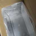 12 Pack Middle Stackable Storage Boxes for Storage and Organization, Clear Storage Bins with Lids, Plastic Storage Containers with Lids, Plastic Bins with Handles for Office, Bedroom, Study Room