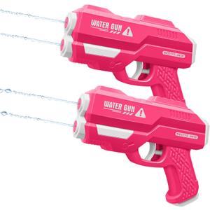 2 x Dsmile 2 Pack Water Guns for Kids Adults, Dual Nozzles Squirt Guns for Swimming Pool Beach Outdoor Water Toys for Boys Girls Children