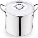 Stainless Steel Pot 12-Qt scald-resistant handle with metal lid Stock Pot Holds 4 gallons of soups and stews Soup Pots for kitchen