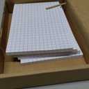 Post-it Super Sticky Notes, 6 Grid Lined Sticky Note Pads, 4 x 6 in, School Supplies, Office Products, Notes for Vertical Surfaces, Monitors, Walls and Windows, White with Blue Grid