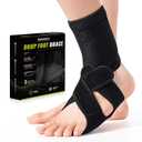 Bukihome Adjustable AFO Foot Drop Brace Breathable Foot Support for Walking with Shoes, Socks, or Barefoot Helps with Foot Drop, Plantar Fasciitis, Stroke, and MS Recovery (Black, Rigid Support)