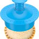 4 x Sandwich Cutter and Sealer Round Cut and Seal Sandwich Maker, Crustless Peanut Butter & Jelly Sandwich Cookie Cutter-Blue Round