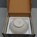 Gusto Nostro 8" Decorative Travertine Bowl for Coffee Table - Elegant Centerpiece, Aesthetic Fruit Bowl for Kitchen Counter - Heavy Stone Entryway Catch all, Jewelry, Potpourri - Travertine Decor