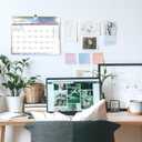 2 x Calendar 2025-2026, 18 Months Wall Calendar July 2025 to Dec 2026 Calendar with Julian Dates, 11" X 8.5" (Water Ink)