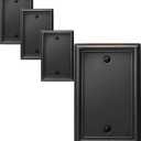 OKAWYC Single Blank Light Switch Cover Luca Metal Wall Plate, 4-Pack Aged Bronze 1 Gang, Light Switch Cover Outlet Cover Decorative Wallplate, Durable