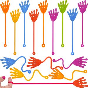 3 x 24 Pack Halloween Sticky Hands Toys, Skeleton Hand Sticky Stretchy Toys for Kids Girls Boys Halloween Goodie Bags Stuffers Party Favors Treat Bag Gifts