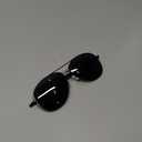 J+S Premium Military Style Classic Aviator Sunglasses, Polarized, 100% UV protection for Men Women (Black Frame/Black Lens)