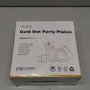 AIRE 175PCS Black and Gold Paper Plates Party Supplies for 25 Guests Disposable Party Decorations Dinnerware Golden Dot Black Paper Plates Napkins Cups Gold Plastic Forks Knives Spoons for Parties