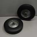 AR-PRO (2-Pack) 10" x 2.5" Flat Free Solid Rubber Replacement Tires - Flat-Free Tire and Wheel for Hand Trucks and Wheelbarrows with 5/8" Axles