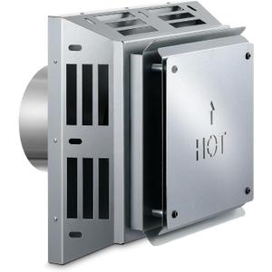 Zonon Direct Vent Horizontal Square Termination Cap 4 x 6-5/8, Heavy Duty Galvanized Steel Exhaust Cap for Fireplace, Stove and Boiler Venting Weather Resistant