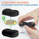 Ergonomic Mouse Wrist Rest - Adjustable Height with Rolling Base,Comfortable Computer Mouse Wrist Support,Resilience Support During Work, Pain Relief, Anti-Fatigue (White)