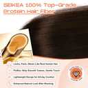 SEIKEA Cheer Ponytail Hair Piece, 100% Super Protein Fiber Straight Cheerleader Hairpiece Lightweight Silky Smooth Fluffy 18" Ponytail Extension for Cheerleader Competition, Dance Black/Dark Brown