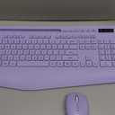 Wireless Keyboard and Mouse Combo - Full-Sized Ergonomic Keyboard with Wrist Rest, Phone Holder, Sleep Mode, Silent 2.4GHz Cordless Keyboard Mouse Combo for Laptop, Computer, PC, Mac, Windows -Trueque (1 PACK, Purple)