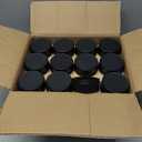 Foraineam 48 Pack 4 oz Metal Round Tins with Screw Lid, Black Aluminium Empty Candle Tins Storage Tin Jars, Cosmetic Sample Containers Travel Tin Cans for Salve, Cream, Spices or Candles
