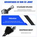 Front Left&Right CV Axle Shaft Set Fit for Toyota Corolla 1.8L 1993-2002, for Toyota Celica ST Manual Trans 1990-1993, for Geo Prizm 1993-1997, for Chevy Prizm 1998-2002, 2 pcs CV Joint Shaft