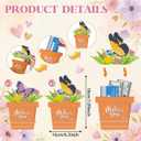 Novabright 6 Pcs Mother's Day Card Holders Gift Bulk Wooden Pack Pull-out Butterfly Flower Pot Money Holders Cute Solid Wood Display for Cards Cash Gift for Mom Happy Mother's Day Party Supplies