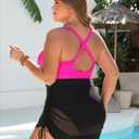 Blooming Jelly Womens Tummy Control Plus Size Swimsuit 2026 Swim Dress One Piece Modest Full Coverage Bathing Suit XX-Large Plus