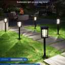 XMCOSY+ Solar Pathway Lights Outdoor, Adjustable Warm & Cool White, 50 Lumens Bright Garden Lights, 6 Pack IP65 Waterproof Landscape Lighting, Outside Lights for Front Yard Lawn Walkway Driveway Patio
